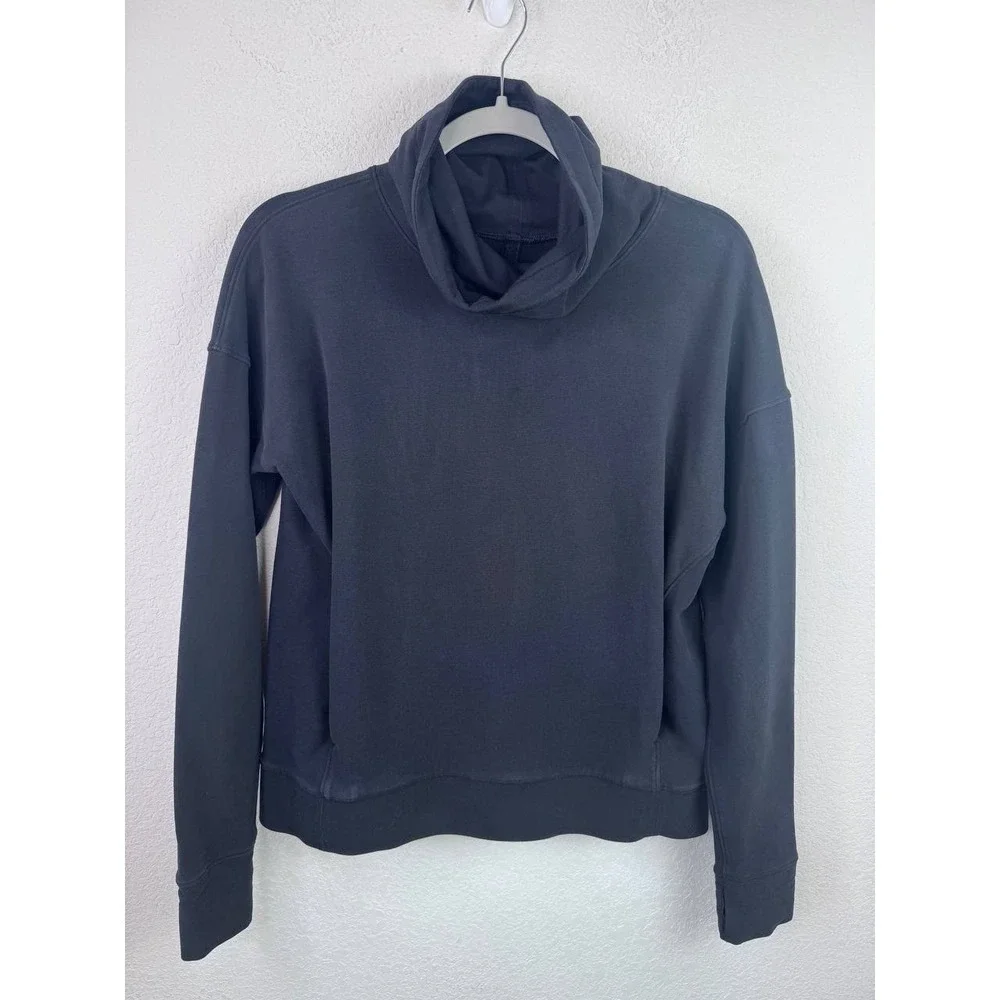 Lululemon Go‎ Forward Pullover Fleece Sweatshirt Sz 6 Cowl Neck Athleisure Yoga